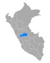 Map of Pasco in Peru