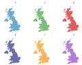 Maps of Great Britain on simple cross stitch