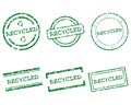 Recycled stamps Royalty Free Stock Photo