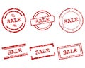 Sale stamps on white Royalty Free Stock Photo