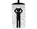 Symbol for people in public shower room