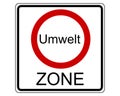 Traffic sign enviromental zone