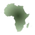 Detailed Africa Map on Green Background with Shadows EPS Vector Royalty Free Stock Photo