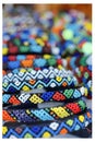 Detailed African beadwork in a craft market