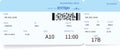Detailed airplane ticket. Royalty Free Stock Photo