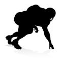 American Football Player Silhouette