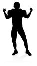 Silhouette American Football Player