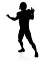 Silhouette American Football Player