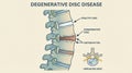 Anatomy Illustration of Degenerative Disc Disease and Spine Health Royalty Free Stock Photo