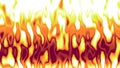 Detailed animation of red turquoise flames in fire Royalty Free Stock Photo