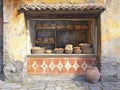 Ancient Roman Bakery Shopfront With Bread Window And Stone Counter Royalty Free Stock Photo