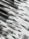 Detailed Arrangement of Sharpened Pencils Creating an Artistic Pattern on a Textured Paper Surface Royalty Free Stock Photo