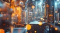 A detailed array of advanced sensors embedded in manufacturing equipment detecting environmental conditions and
