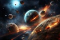 Artists Rendering of Planets in Space