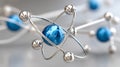 Detailed Atomic Structure Presentation Showcasing Power of the Nucleus in Modern Science Research Royalty Free Stock Photo