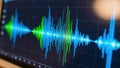 Detailed audio spectrum analysis Royalty Free Stock Photo