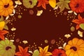 detailed autumn background vector illustration