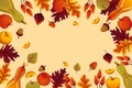 detailed autumn background vector illustration