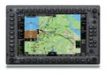Detailed Aviation Flight Navigation System Displaying Flight Routes and Interface Royalty Free Stock Photo