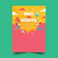 detailed back school vector design illustration vertical poster template Royalty Free Stock Photo