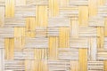 Detailed bamboo wood light yellow texture weave seamless pattern abstract background Royalty Free Stock Photo