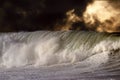 Detailed big crashing wave