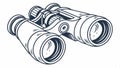 Detailed binoculars, observation and vision for exploration and nature vector design Generative AI