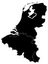 Map of Benelux