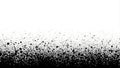 Abstract black spray paint splatter grunge texture on white background Royalty Free Stock Photo