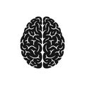 Vector art of a detailed black and white illustration of a human brain, representing intelligence, thought, and the complexity of Royalty Free Stock Photo