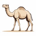 Detailed Camel Vector Illustration In Earthy Colors