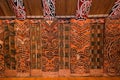 Maori wood carvings Royalty Free Stock Photo