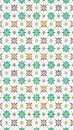 Detailed Ceramic Tile Pattern with Yellow Green and Blue Floral Design On White Royalty Free Stock Photo