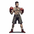 Detailed Character Illustration Of Boxing Christopher With Tattoos