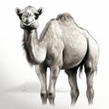 Detailed Character Illustration Of A Camel In High-contrast Shading