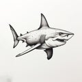 Detailed Character Illustration Of A Great White Shark Royalty Free Stock Photo