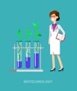 Detailed character woman scientist Royalty Free Stock Photo