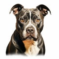 Detailed Charcoal Drawing Of Black And Orange Pit Bull
