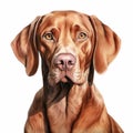 Detailed Charcoal Drawing Of A Brown Dog With Realistic Colors