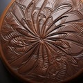 Detailed Chocolate Tray With Spiral Vortex Patterns