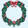 Detailed Christmas circle hang decoration