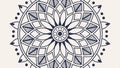 Detailed circular mandala style pattern ornamental design vector design Generative AI Royalty Free Stock Photo