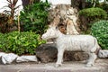 Detailed classical Thai statue in Wat Pho, Buddhist temple, Bangkok, Thailand. Royalty Free Stock Photo