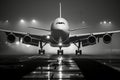 Detailed close-up of airplane during takeoff, highlighting engine and wing details