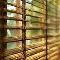 Detailed close up of bamboo blind or curtain, creating gentle atmosphere