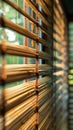 Detailed close up of bamboo blind or curtain, creating gentle atmosphere