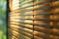 Detailed close up of bamboo blind or curtain, creating gentle atmosphere