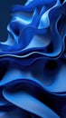 Detailed close up of a blue wave pattern on abstract paper background