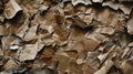 Detailed close up of a brown paper wall, suitable for backgrounds or textures Royalty Free Stock Photo