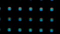 Macro View of a Digital LED Panel with RGB Pixel Grid